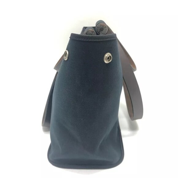 HERMES Kavac Elan PM Shoulder Bag Tote Bag Leather/Canvas Black/SilverHardware - Picture 3 of 16